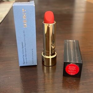 Merit matte lipstick in vermillion